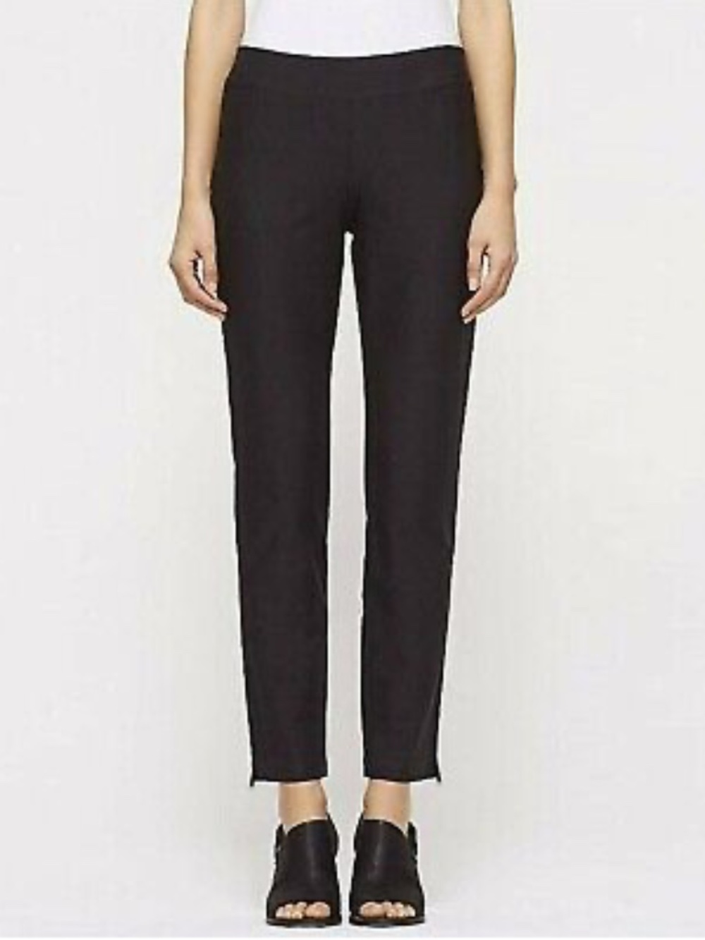 Eileen Fisher Ponte Knit Ankle Zip Pants